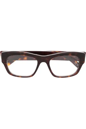 Balenciaga Logo-print rectangle-frame glasses