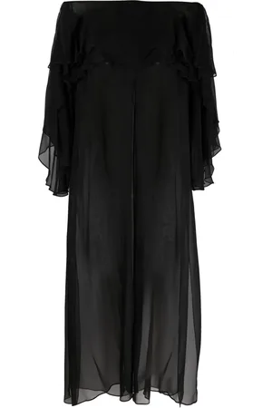 GEMY MAALOUF Bardot neckline sheer long top