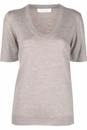 LISKA Round-neck knitted top