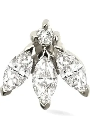 Lark & Berry 14kt white gold Veto Blossom diamond stud earring