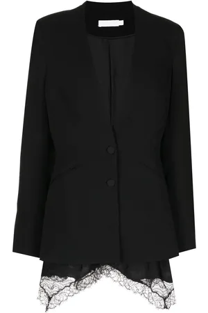 Simkhai Collarless single-breasted jacket