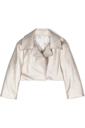 COLORICHIARI Metallic faux-leather jacket