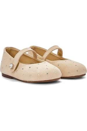 Babywalker Gem-embellished ballerina shoes