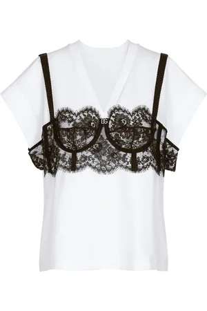 Dolce & Gabbana Lace-detail bustier T-shirt