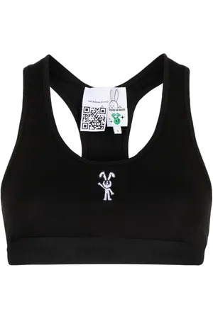 Natasha Zinko Embroidered-logo sports bra