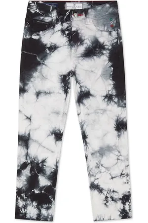 Philipp Plein Tie-dye print cotton-blend jeans