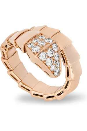 Bvlgari 18kt rose Serpenti diamond ring