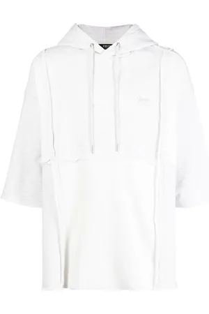 FIVE CM Logo-embroidered short-sleeved hoodie