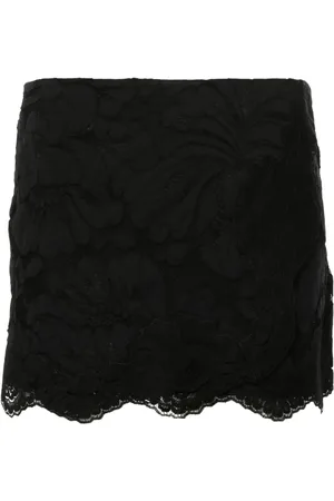 Nº21 Floral-lace mini skirt