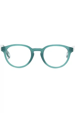Giorgio Armani Logo-engraved oval-frame glasses