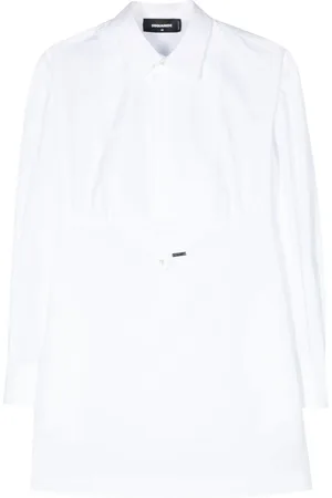 Dsquared2 Logo-plaque cotton shirt dress