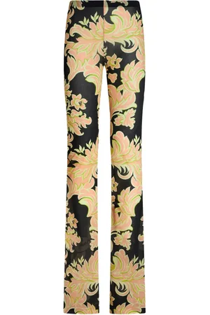 Etro Floral-print high-waisted trousers