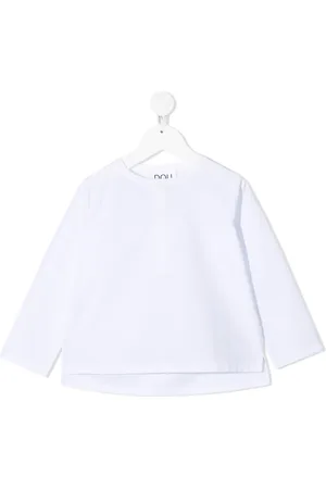 DOUUOD KIDS Long-sleeve cotton polo shirt