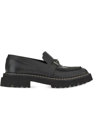 Salvatore Ferragamo Gancini-plaque leather moccasins