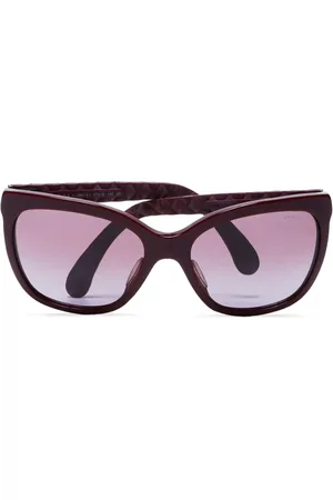 CHANEL 2000s logo cat-eye frame sunglasses