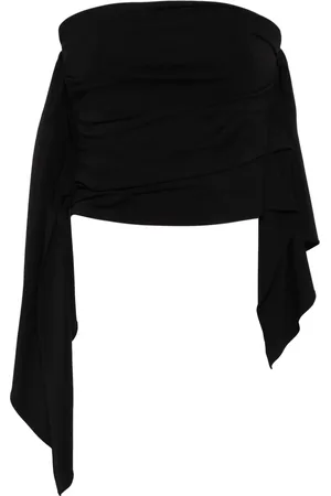 The Attico Strapless draped crop top