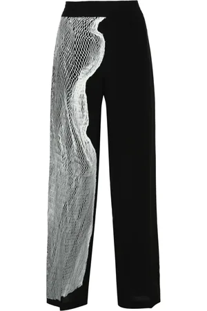 Victoria Beckham Graphic-print silk pajama trousers