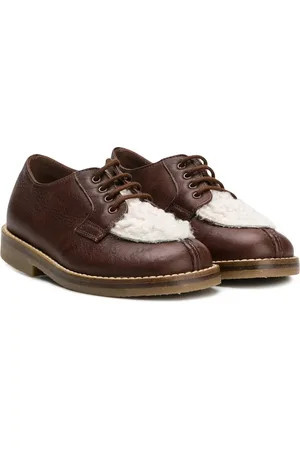 PèPè Contrast panel lace-up shoes