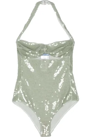 Prada Sequined tulle bodysuit