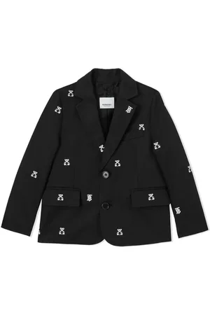 Burberry Thomas Bear embroidered cotton blazer