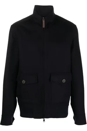 CANALI Zip-up wool-cashmere jacket