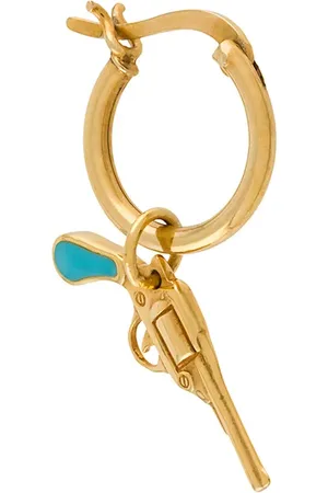 TRUE ROCKS Small pistol hoop earring