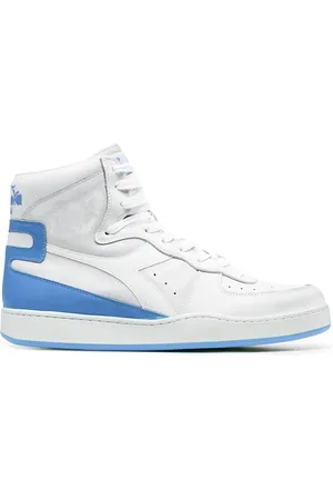 Diadora High-top panelled leather sneakers