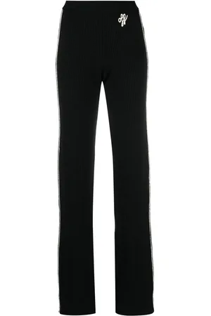 OFF-WHITE Embroidered-logo knit trousers