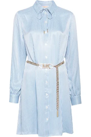 Michael Kors Striped belted maxi dress