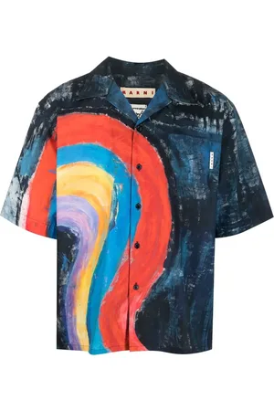 Marni Abstract-print cotton shirt
