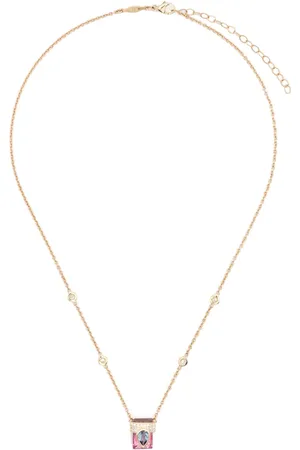 JACQUIE AICHE 14kt yellow aquamarine diamond necklace