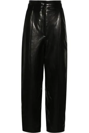 Khaite Ashford leather tailored trousers