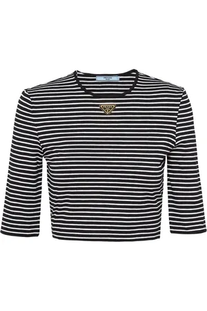 Prada Striped jersey top