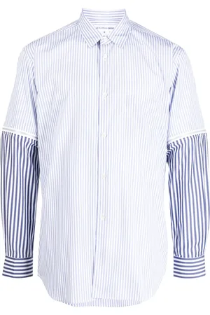 Comme des Garçons Striped panelled cotton shirt