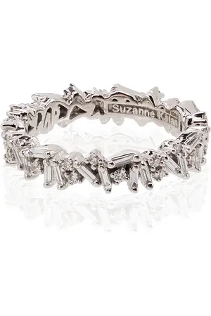 Suzanne Kalan 18kt white gold Icon baguette diamond ring