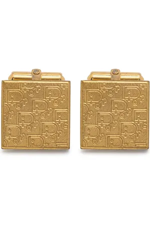 Dior 1990s Oblique monogram cufflinks