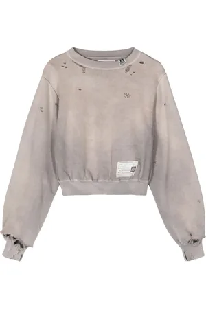 Maison Mihara Yasuhiro Distressed cotton sweatshirt