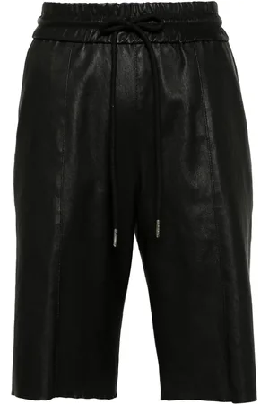 SPRWMN Drawstring leather shorts