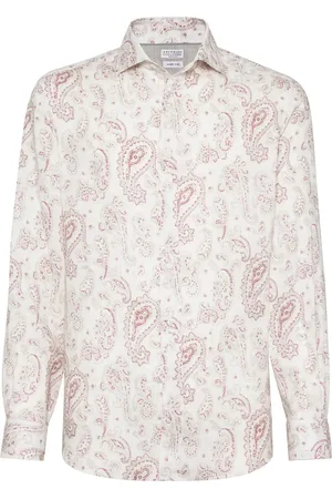 Brunello Cucinelli Paisley-print linen shirt
