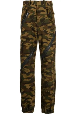 MONSE Camouflage zip-detail trousers