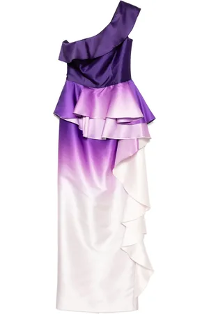 Saiid Kobeisy Gradient-printed one-shoulder dress