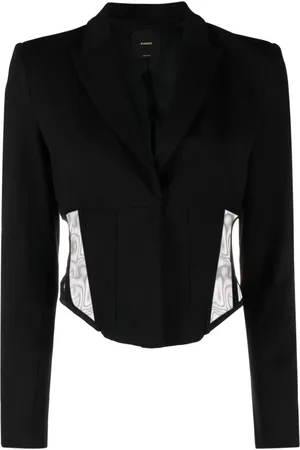 Pinko Corset-style cropped panelled blazer