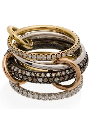 SPINELLI KILCOLLIN 14kt yellow stacked Leo diamond ring