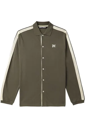 Palm Angels Monogram-embroidered cotton shirt