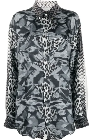 PIERRE-LOUIS MASCIA Abstract-print silk shirt