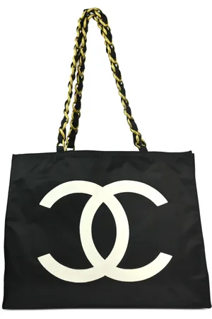 CHANEL 1992 CC logo tote bag