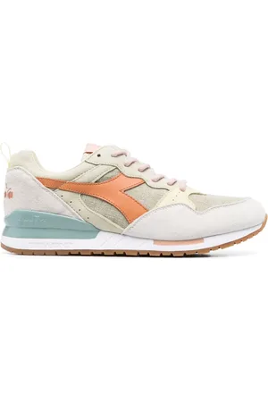 Diadora Colour-block suede low-top sneakers