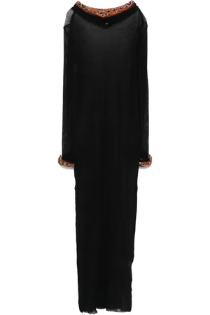 Jean Paul Gaultier 2000s semi-sheer maxi dress