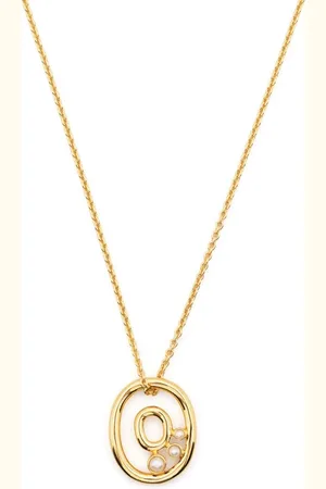 Missoma Pearl-embellished initial pendant necklace