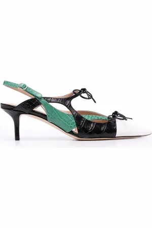 Scarosso Crush crocodile-embossed pumps
